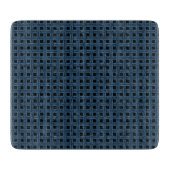 Blue Black Weave Pattern Snijplank (Voorkant)