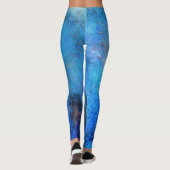 Blue Black White Abstracte dance Leggings (Achterkant)