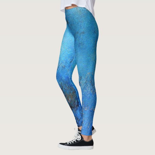 Blue Black White Abstracte dance Leggings (Links)