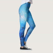 Blue Black White Abstracte dance Leggings (Rechts)