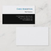 Blue Black White Charming Script-Visitekaartje Visitekaartje (Voorkant / Achterkant)