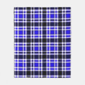 Blue Black White Flannel Tartan Pattern Design  Fleece Deken (Voorkant)