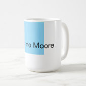 Blue Black White Plain Elegant Own Name Koffiemok (Voorkant rechts)