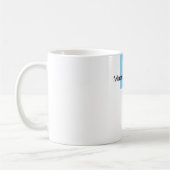 Blue Black White Plain Elegant Own Name Koffiemok (Links)