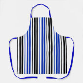 Blue Black White Stripes Pattern Design  Schort (Voorkant)