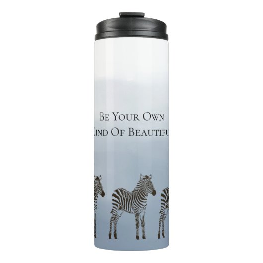 Blue Black Zebras Be Your Own Kind of Beautiful Thermosbeker (Voorkant)