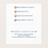 Blue Blauwgroen Agate Geode Stone Roos Gold Social Visitekaartje (Binnenkant ongevouwen)