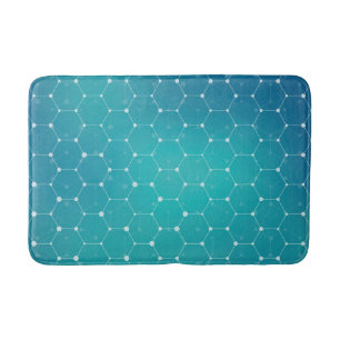 Blue Blauwgroen DNA Patroon Badmat