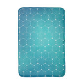 Blue Blauwgroen DNA Patroon Badmat (Voorkant Verticaal)