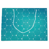 Blue Blauwgroen DNA Patroon Groot Cadeauzakje (Voorkant)