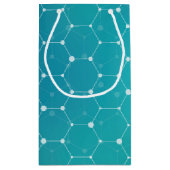 Blue Blauwgroen DNA Patroon Klein Cadeauzakje (Achterkant)