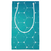 Blue Blauwgroen DNA Patroon Klein Cadeauzakje (Voorkant)