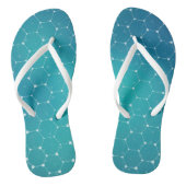 Blue Blauwgroen DNA Patroon Teenslippers (Voetbed)
