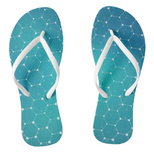 Blue Blauwgroen DNA Patroon Teenslippers