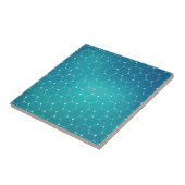 Blue Blauwgroen DNA Patroon Tegeltje (Zijkant)