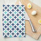 Blue Blauwgroen Pattern Kitchen Cloth Towel Theedoek (Quarter Fold)