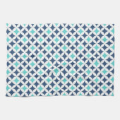 Blue Blauwgroen Pattern Kitchen Cloth Towel Theedoek (Horizontaal)