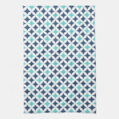 Blue Blauwgroen Pattern Kitchen Cloth Towel Theedoek (Verticaal)