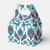 Blue Blauwgroen Red White Oriental Floral Pattern Bedankdoosjes (Voorkant Zijde)