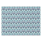 Blue Blauwgroen Red White Oriental Floral Pattern Tafelkleed (Voorkant (Horizontaal))