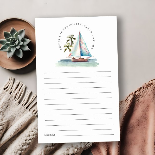 Blue Blauwgroen Sailboat Palm Seascape Advocate vo (Creator heeft geüpload)