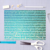 Blue Blauwgroen Sparkle Ocean Mermaid Waves Patroo Tissuepapier (Craft)
