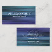 Blue Blauwgroen Stripes Visitekaartje (Voorkant / Achterkant)
