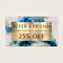 Blue Blauwgroen Waterverf and Gold Foil Reference 