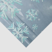 Blue Blauwgroen Winter Wonderland Tissuepapier (Detail)