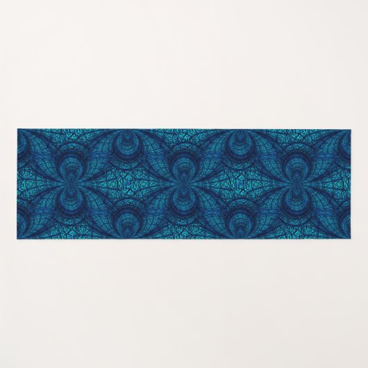 Blue Blauwgroen Yoga Mat (Voorkant (horizontaal))