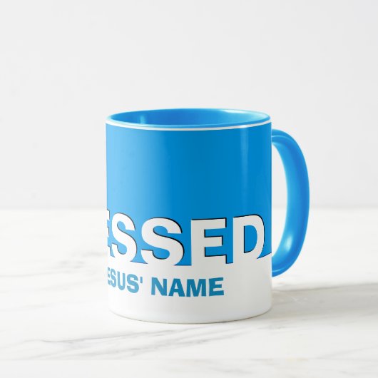Blue BLESSED Christelijk Mok (Voorkant rechts)