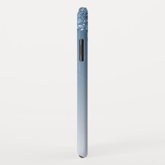 Blue Bling | Luxe Sparkle Glitter Monogram Case-Mate iPhone Case (Achterkant/rechts)