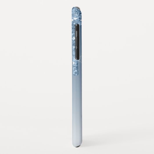 Blue Bling | Luxe Sparkle Glitter Monogram Case-Mate iPhone Case (Achterkant/links)