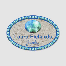 Blue Bling NAME TAG