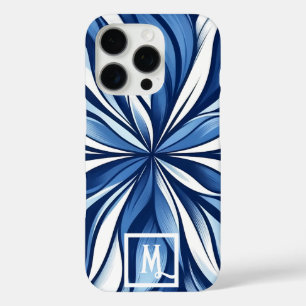 Blue Bliss: Biologische psychedelische bloemen iPhone 16 Pro Hoesje