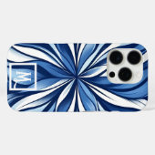 Blue Bliss: Biologische psychedelische bloemen Case-Mate iPhone Case (Achterkant (horizontaal))