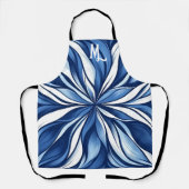 Blue Bliss: Biologische psychedelische bloemen Schort (Voorkant)