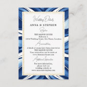Blue Bliss Floral Wedding Details Informatiekaartje (Voorkant)