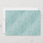 Blue Bliss Gold Heart baby shower Kaart (Achterkant)