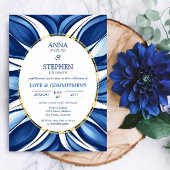 Blue Bliss Organic Floral Commitment Ceremony Kaart
