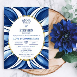 Blue Bliss Organic Floral Commitment Ceremony Kaart