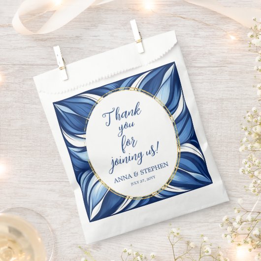 Blue Bliss Organic Floral Favoriet Bag Bedankzakje (Geknipt)