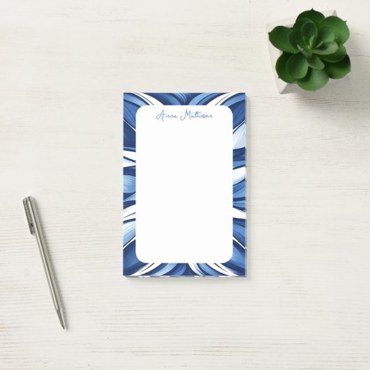Blue Bliss Organic Floral Post-it® Notes (Kantoor)