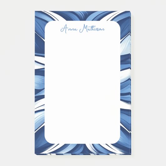 Blue Bliss Organic Floral Post-it® Notes (Voorkant)