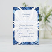 Blue Bliss Organic Floral RSVP (Staand voorkant)