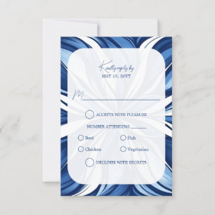 Blue Bliss Organic Floral RSVP