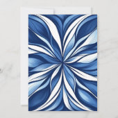 Blue Bliss Organic Floral Wedding Kaart (Achterkant)