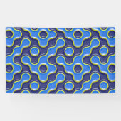 Blue Blob Pattern Spandoek (Horizontaal)