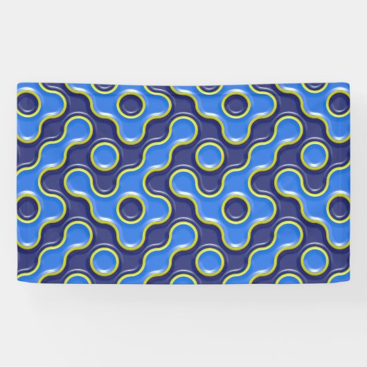Blue Blob Pattern Spandoek (Horizontaal)