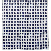Blue Block Abstract Pattern Shower Curtain Douchegordijn (Voorkant)